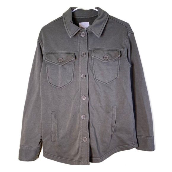 Avec Les Filles Button Up Shacket Jacket Collared Oversized Women's Size XS - Picture 1 of 9